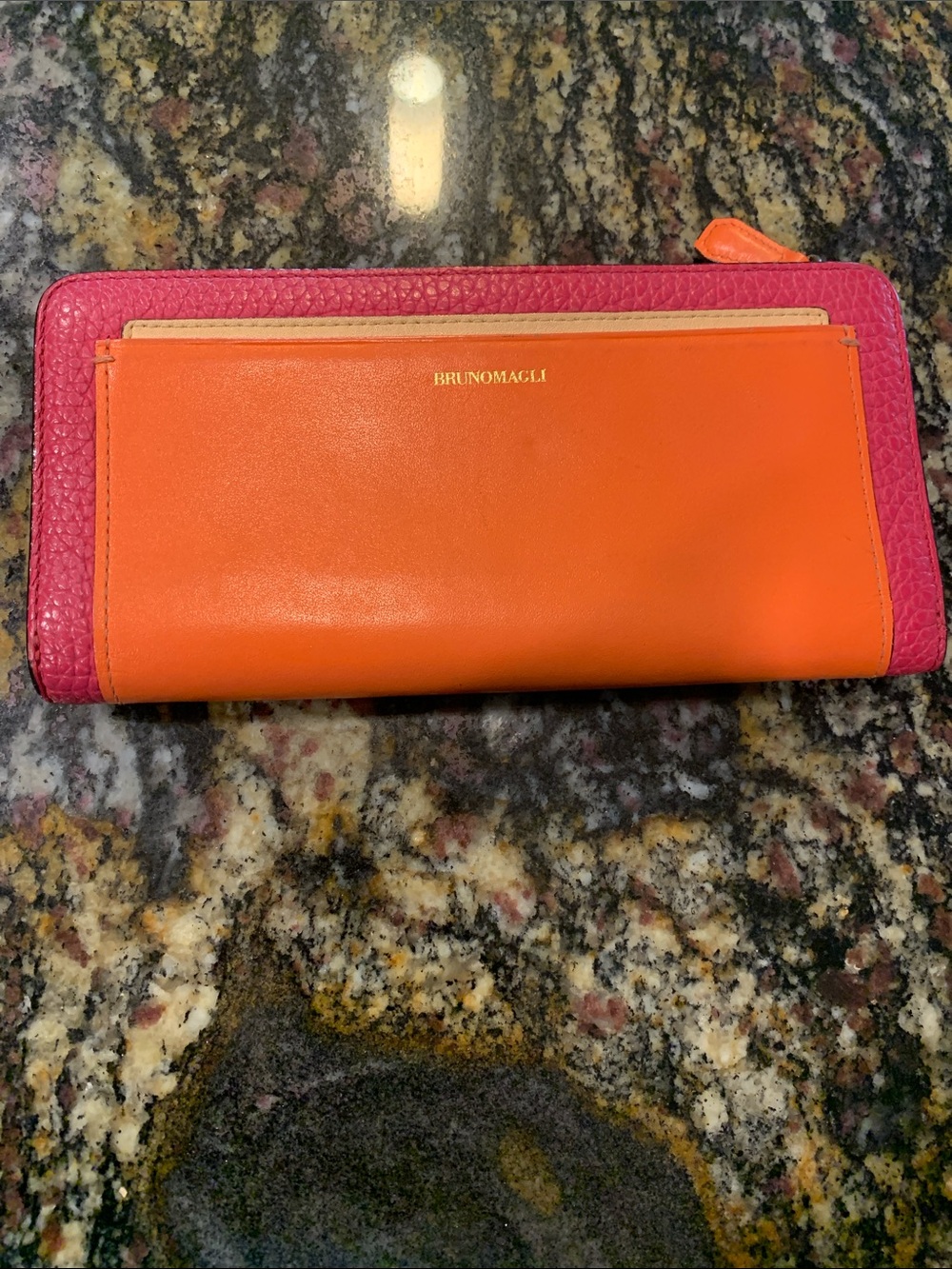 Bruno Magli Women's Pink and Orange Wallet